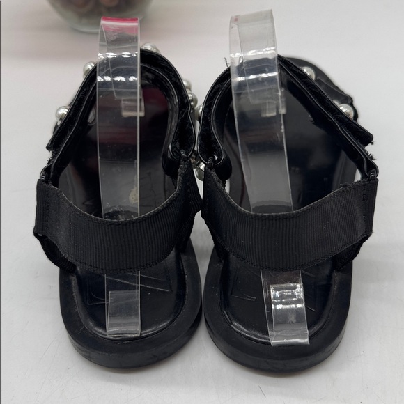 Zara Black Sandals with Pearl Accents EU Size 38 BSN9188F - Picture 3 of 6